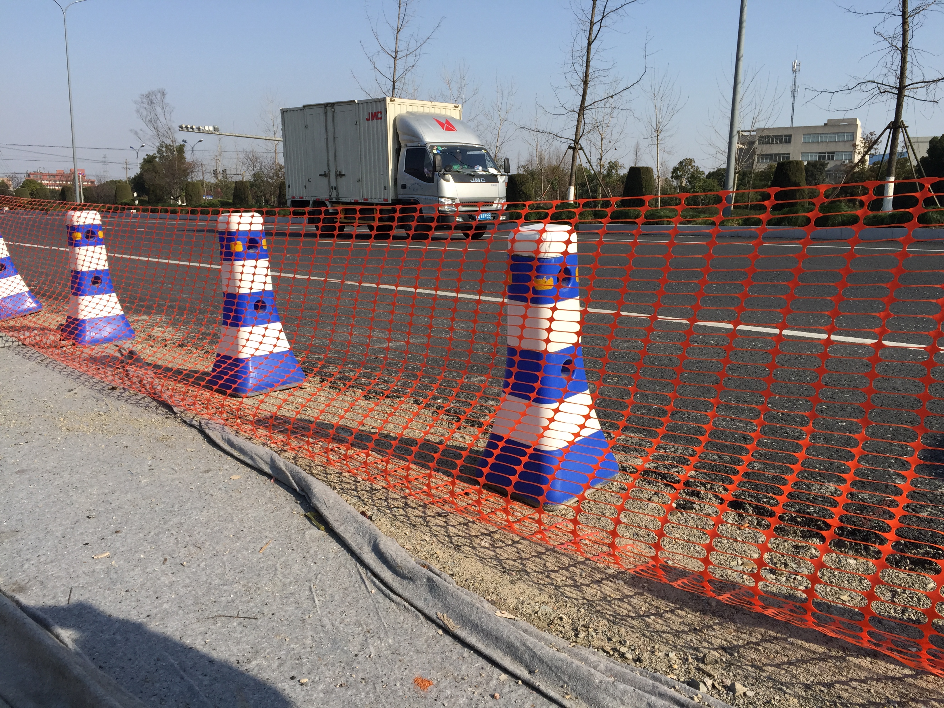 Versatile Orange Roadway Safety Fence
