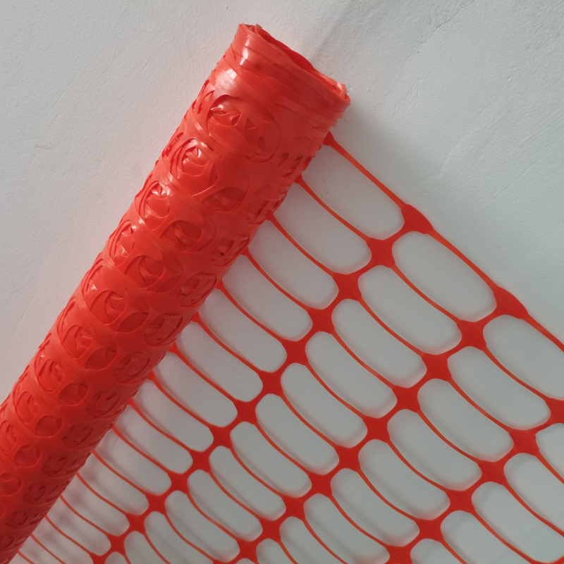 construction equipment orange temporary plastic safety mesh barrier fence