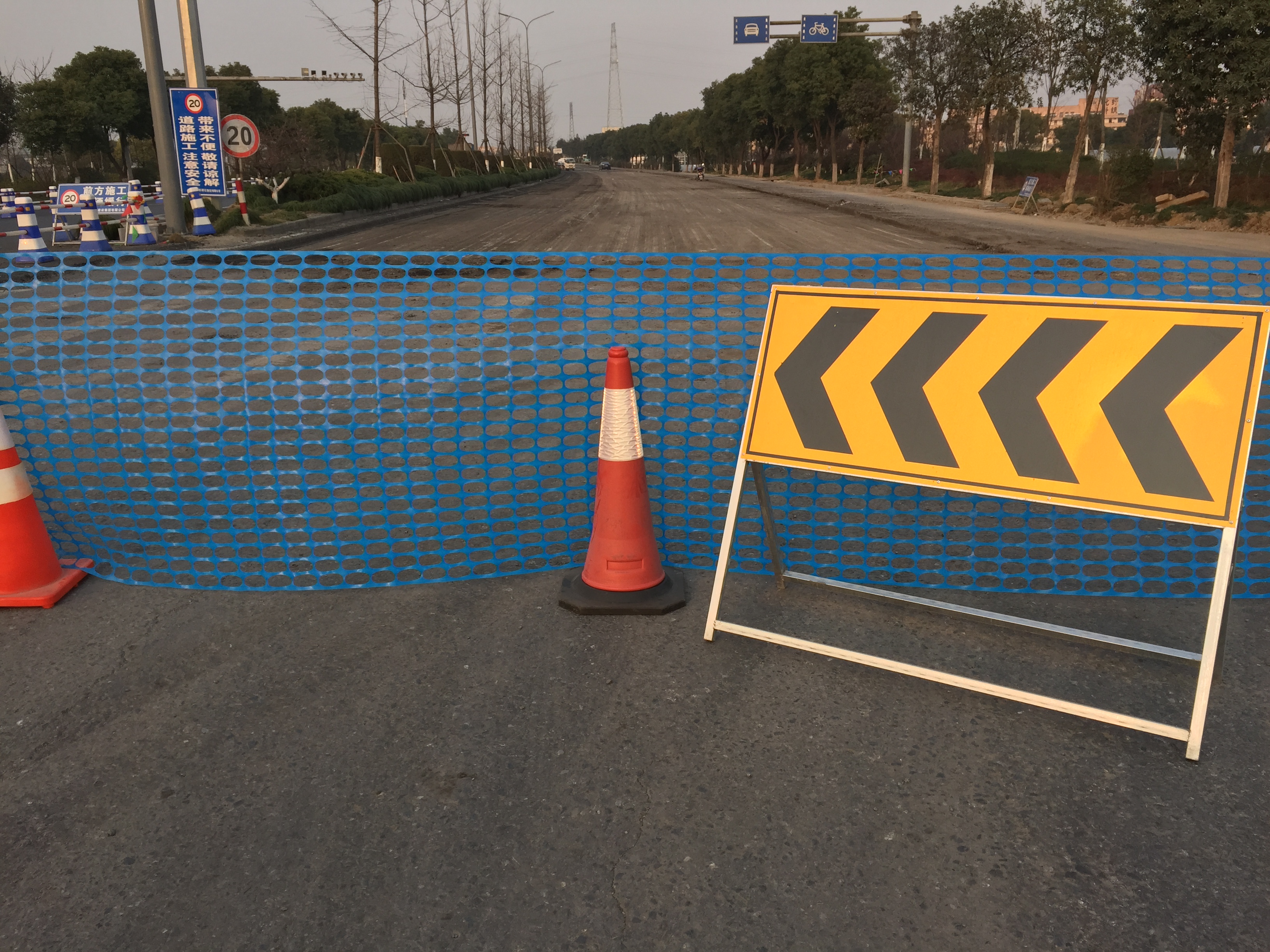 Customized Blue Crowd Control Barrier Mesh